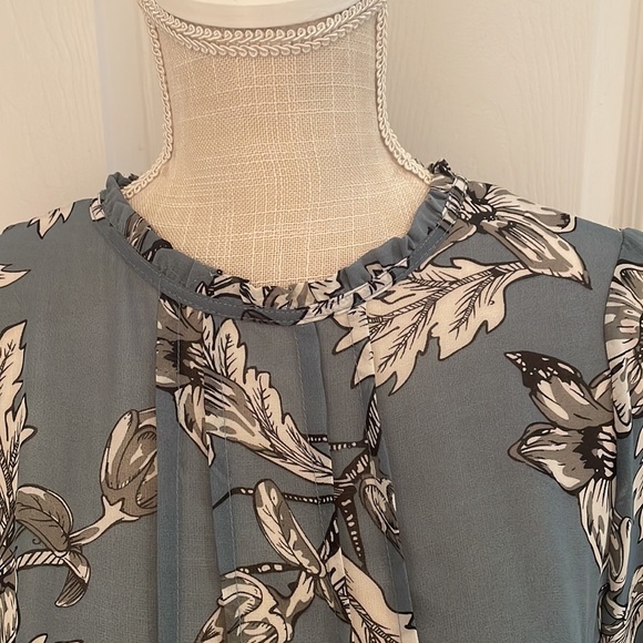 Free People Home Made Blue Floral Tunic Top - Picture 4 of 5